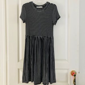 Stripy Mid Length Dress